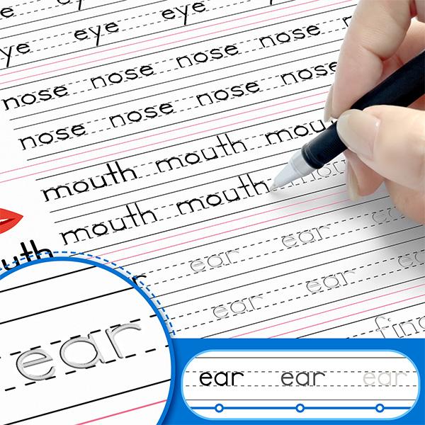 TIMELY™ 6 Reusable Grooved Handwriting Workbook for Kids