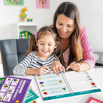TIMELY™ 6 Reusable Grooved Handwriting Workbook for Kids