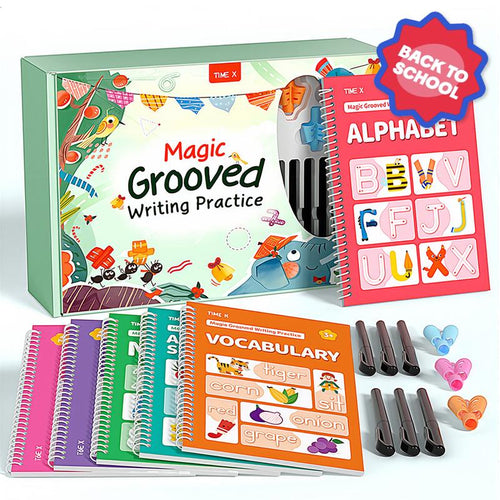 TIMELY™ 6 Reusable Grooved Handwriting Workbook for Kids